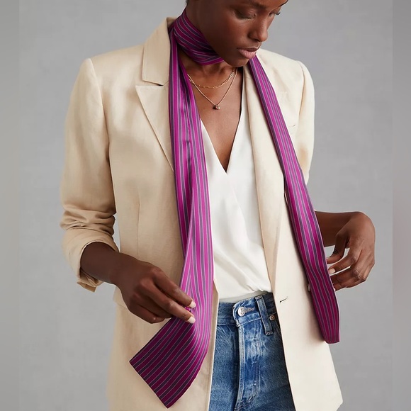 NWT - Anthropologie Current Air Striped Neck Tie - Picture 3 of 3